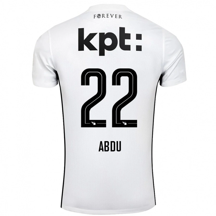 Danxen Niño Camiseta Abdu Conté #22 Blanco Negro 2ª Equipación 2024/25 La Camisa México