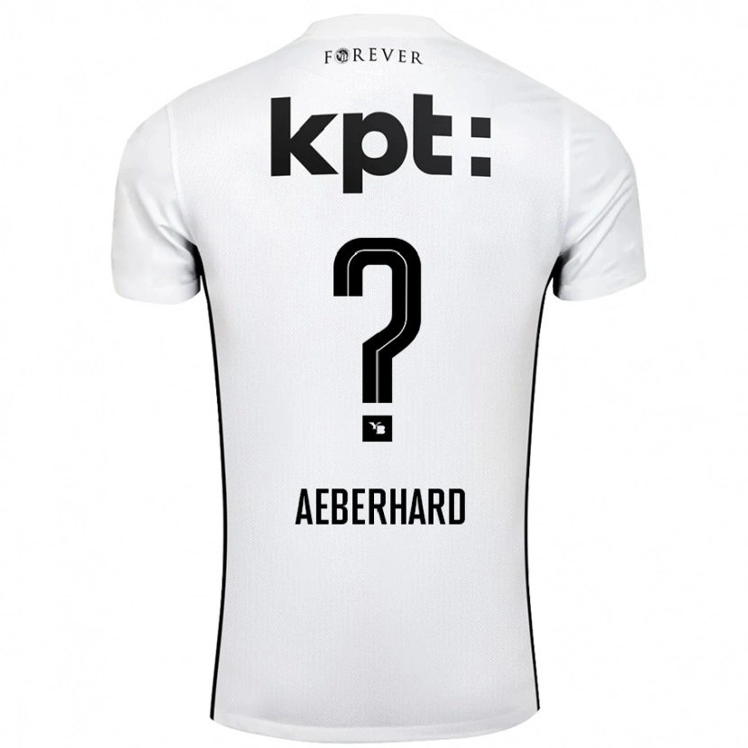 Danxen Niño Camiseta Ben Aeberhard #0 Blanco Negro 2ª Equipación 2024/25 La Camisa México