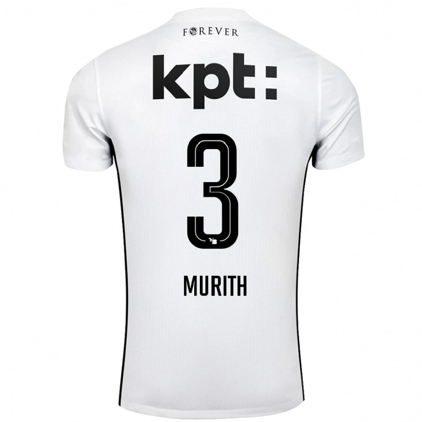 Danxen Niño Camiseta Tom Murith #3 Blanco Negro 2ª Equipación 2024/25 La Camisa México