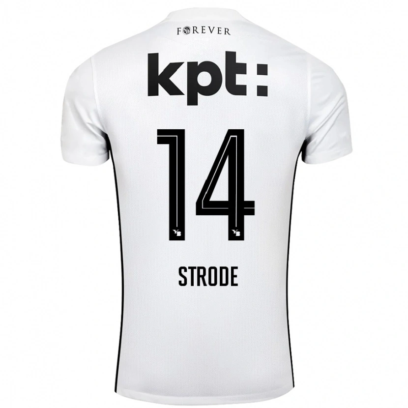 Danxen Niño Camiseta Courtney Strode #14 Blanco Negro 2ª Equipación 2024/25 La Camisa México