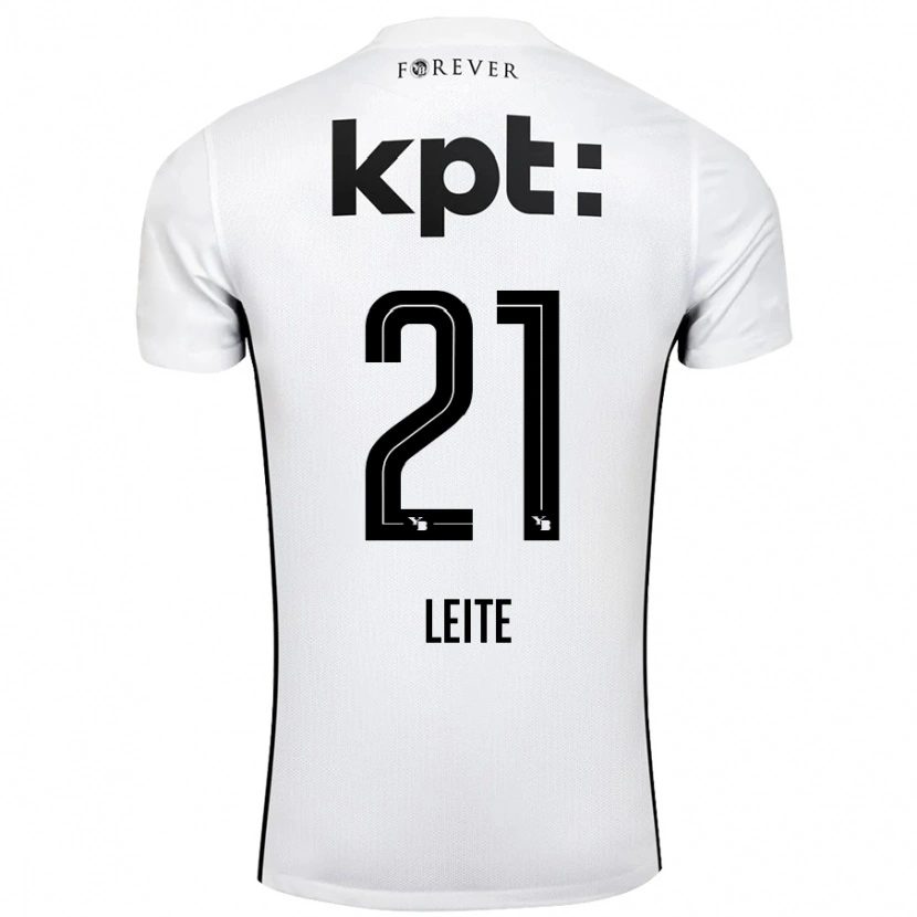 Danxen Niño Camiseta Ana Leite #21 Blanco Negro 2ª Equipación 2024/25 La Camisa México