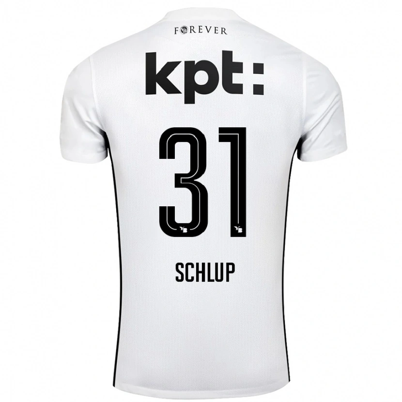 Danxen Niño Camiseta Giulia Schlup #31 Blanco Negro 2ª Equipación 2024/25 La Camisa México