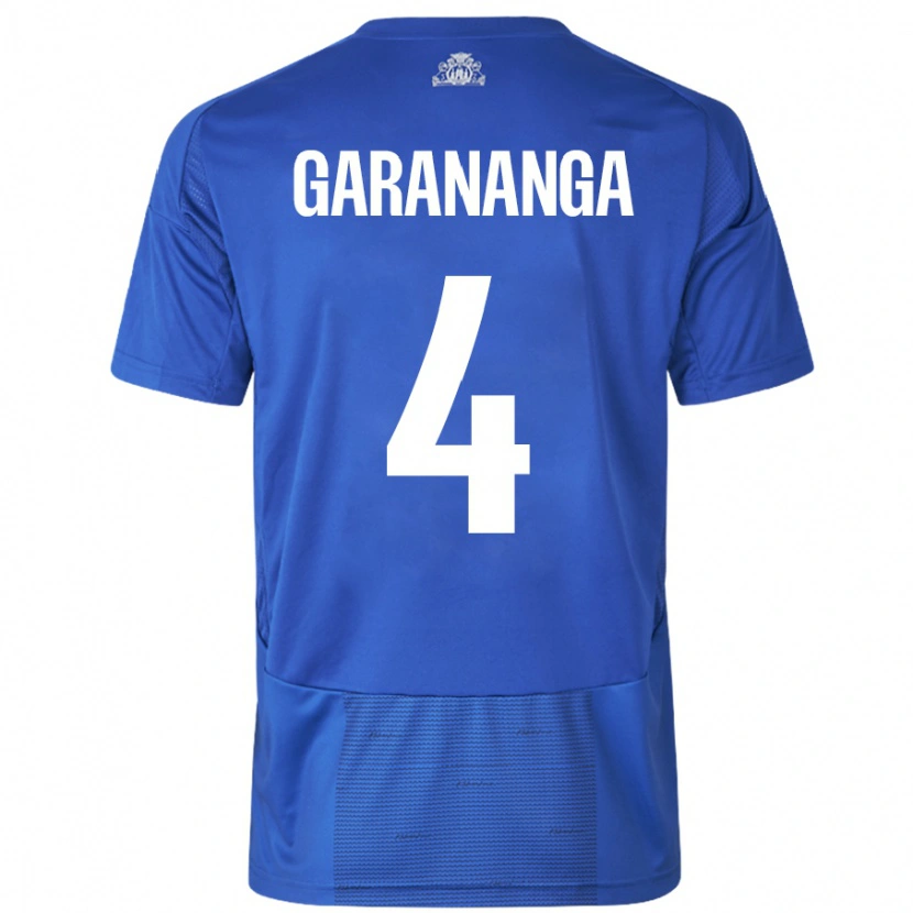 Danxen Niño Camiseta Munashe Garananga #4 Blanco Azul 2ª Equipación 2024/25 La Camisa México