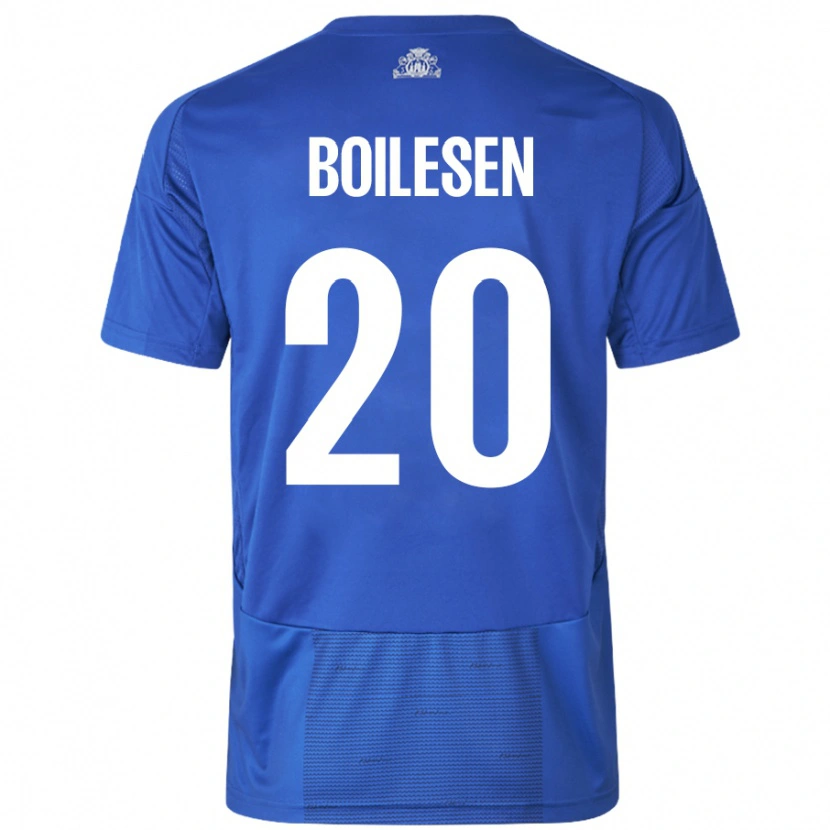 Danxen Niño Camiseta Nicolai Boilesen #20 Blanco Azul 2ª Equipación 2024/25 La Camisa México