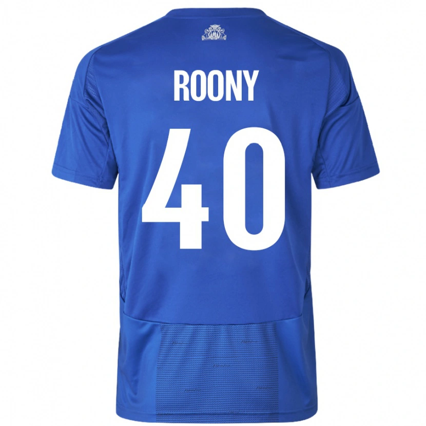 Danxen Niño Camiseta Roony Bardghji #40 Blanco Azul 2ª Equipación 2024/25 La Camisa México