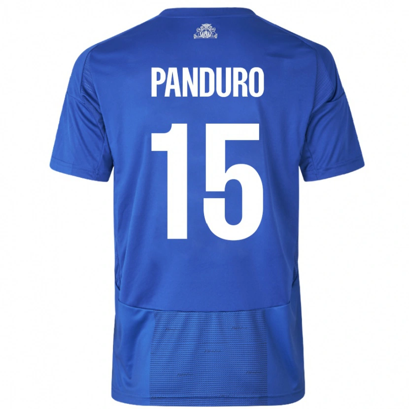 Danxen Niño Camiseta Tristan Panduro #15 Blanco Azul 2ª Equipación 2024/25 La Camisa México