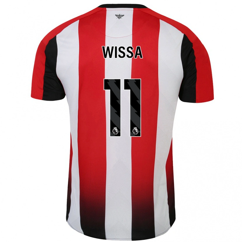 Danxen Hombre Camiseta Yoane Wissa #11 Rojo Blanco 1ª Equipación 2024/25 La Camisa México