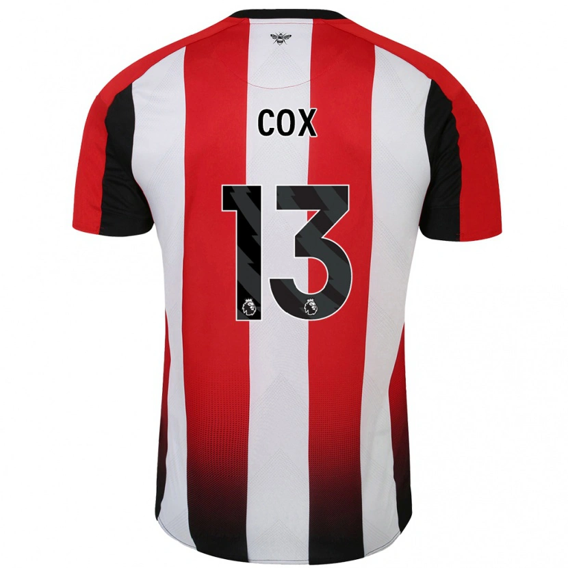 Danxen Hombre Camiseta Matthew Cox #13 Rojo Blanco 1ª Equipación 2024/25 La Camisa México