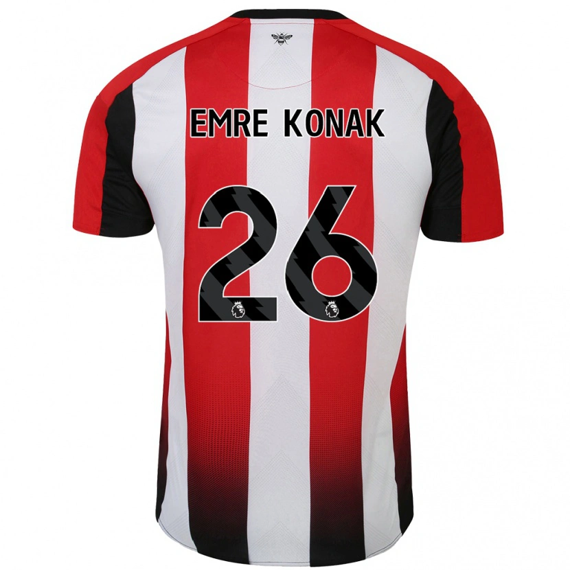 Danxen Hombre Camiseta Yunus Emre Konak #26 Rojo Blanco 1ª Equipación 2024/25 La Camisa México