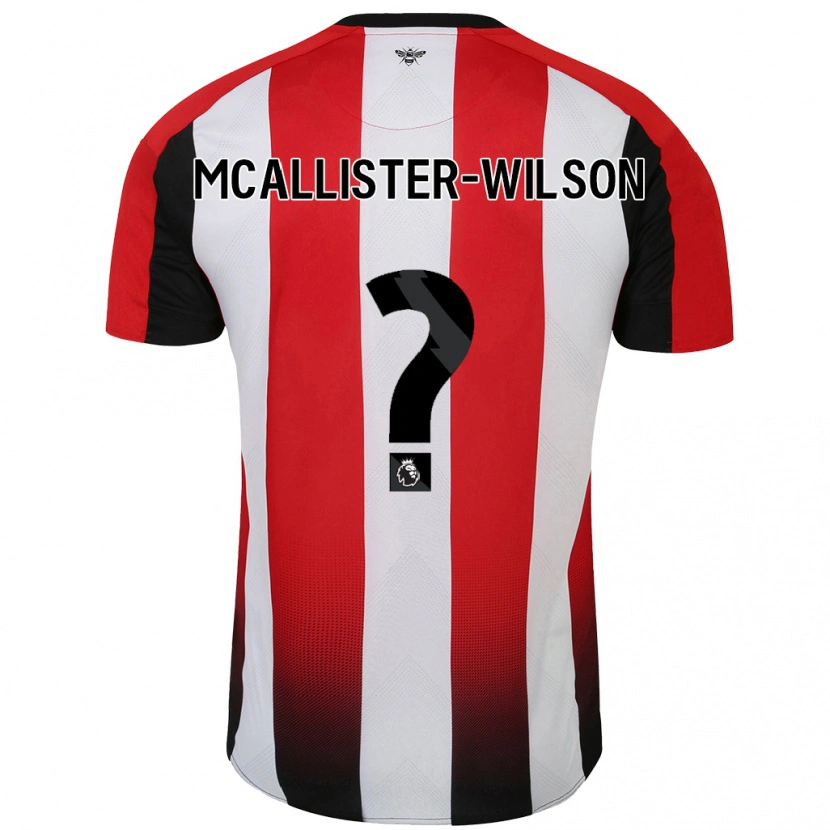 Danxen Hombre Camiseta Zack Mcallister-Wilson #0 Rojo Blanco 1ª Equipación 2024/25 La Camisa México