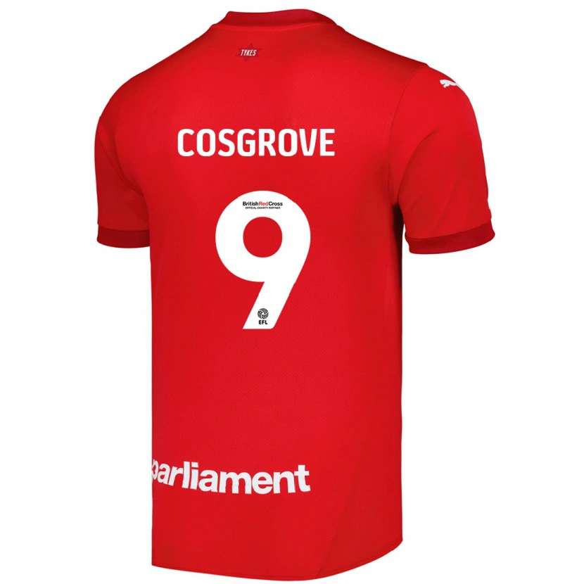 Danxen Hombre Camiseta Sam Cosgrove #9 Rojo 1ª Equipación 2024/25 La Camisa México