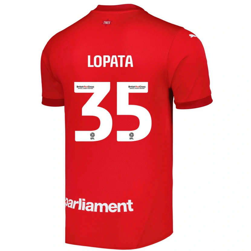 Danxen Hombre Camiseta Kacper Lopata #35 Rojo 1ª Equipación 2024/25 La Camisa México