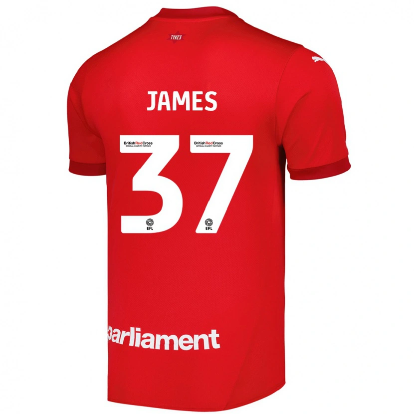 Danxen Hombre Camiseta Nathan James #37 Rojo 1ª Equipación 2024/25 La Camisa México