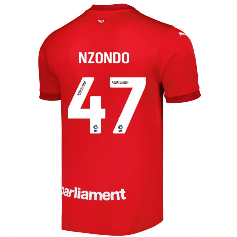Danxen Hombre Camiseta Emmaisa Nzondo #47 Rojo 1ª Equipación 2024/25 La Camisa México