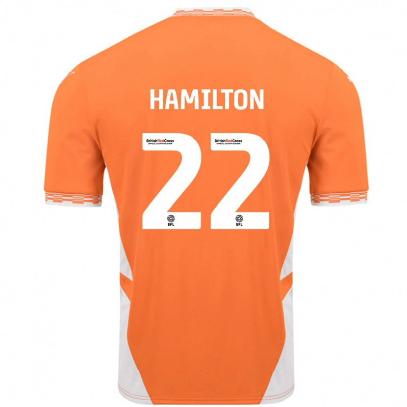 Danxen Hombre Camiseta Cj Hamilton #22 Naranja Blanco 1ª Equipación 2024/25 La Camisa México