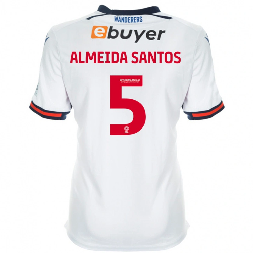 Danxen Hombre Camiseta Ricardo Santos #5 Blanco 1ª Equipación 2024/25 La Camisa México