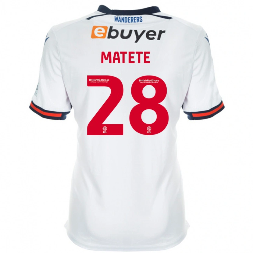 Danxen Hombre Camiseta Jay Matete #28 Blanco 1ª Equipación 2024/25 La Camisa México