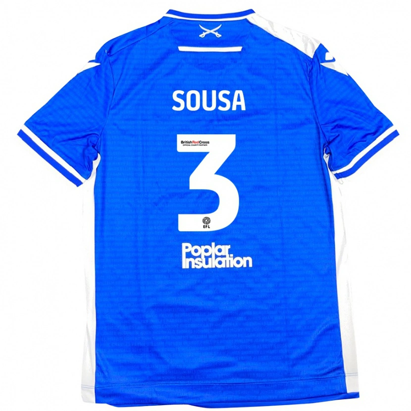 Danxen Hombre Camiseta Lino Sousa #3 Azul Blanco 1ª Equipación 2024/25 La Camisa México