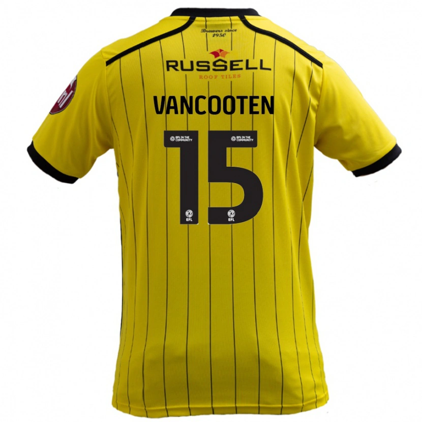 Danxen Hombre Camiseta Terence Vancooten #15 Amarillo 1ª Equipación 2024/25 La Camisa México