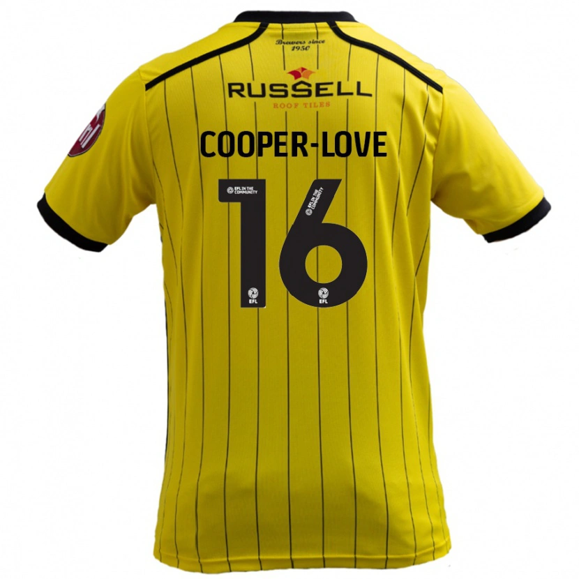 Danxen Hombre Camiseta Jack Cooper-Love #16 Amarillo 1ª Equipación 2024/25 La Camisa México