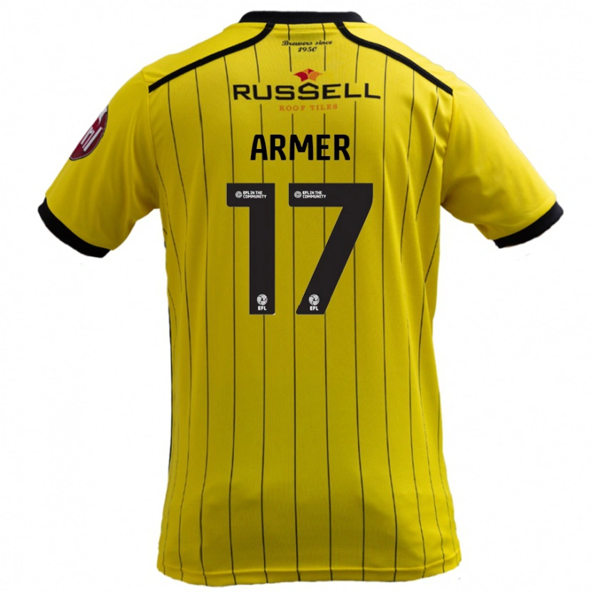 Danxen Hombre Camiseta Jack Armer #17 Amarillo 1ª Equipación 2024/25 La Camisa México