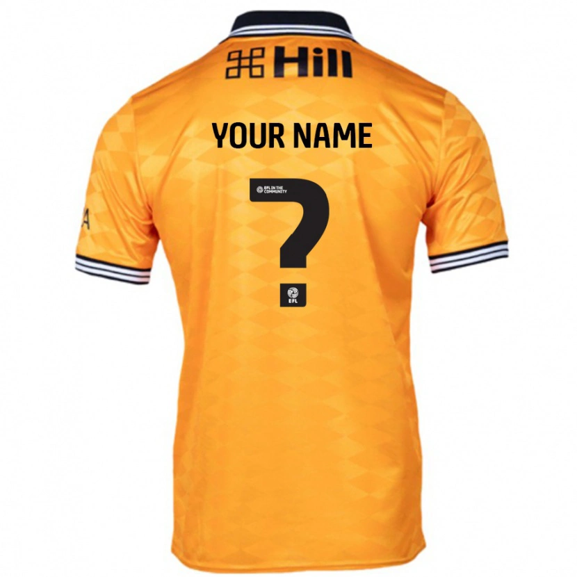 Danxen Hombre Camiseta Su Nombre #0 Naranja 1ª Equipación 2024/25 La Camisa México