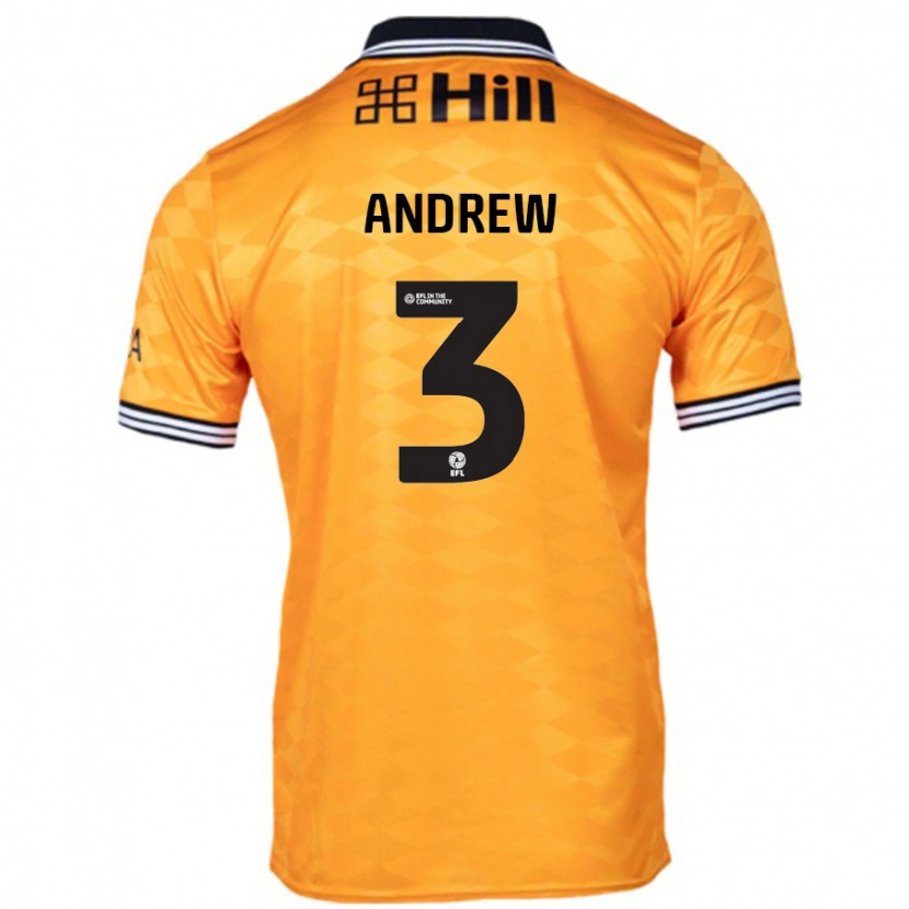 Danxen Hombre Camiseta Danny Andrew #3 Naranja 1ª Equipación 2024/25 La Camisa México