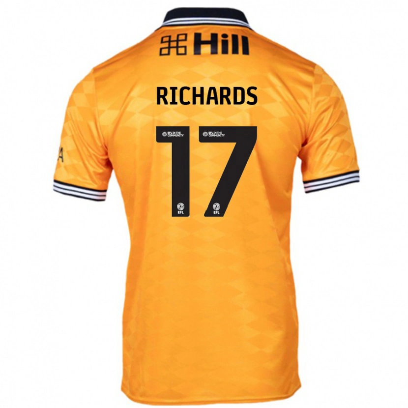 Danxen Hombre Camiseta Taylor Richards #17 Naranja 1ª Equipación 2024/25 La Camisa México