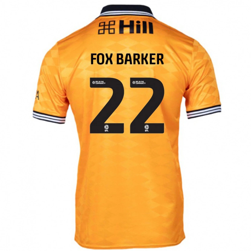 Danxen Hombre Camiseta Mistie Fox-Barker #22 Naranja 1ª Equipación 2024/25 La Camisa México
