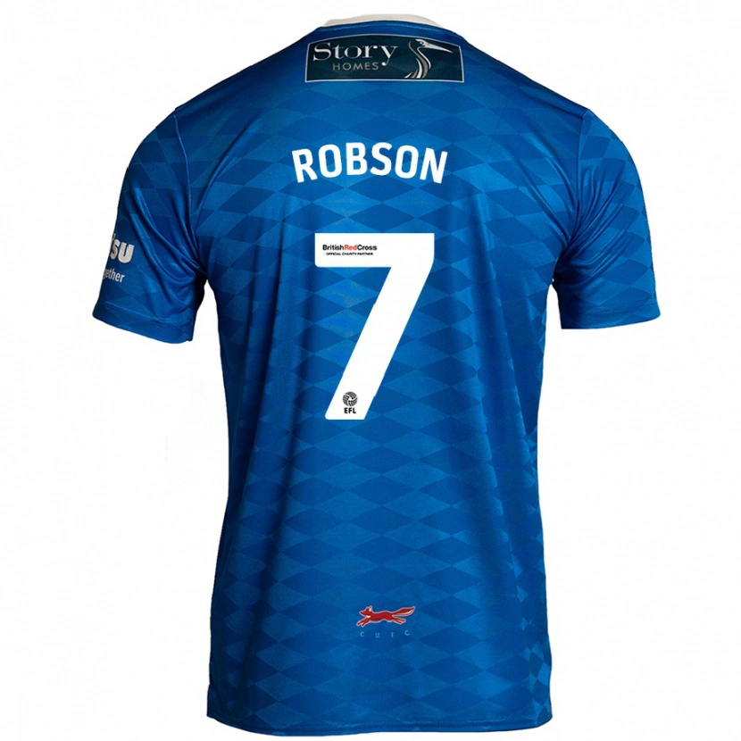Danxen Hombre Camiseta Ethan Robson #7 Azul 1ª Equipación 2024/25 La Camisa México