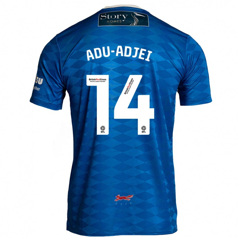 Danxen Hombre Camiseta Daniel Adu-Adjei #14 Azul 1ª Equipación 2024/25 La Camisa México