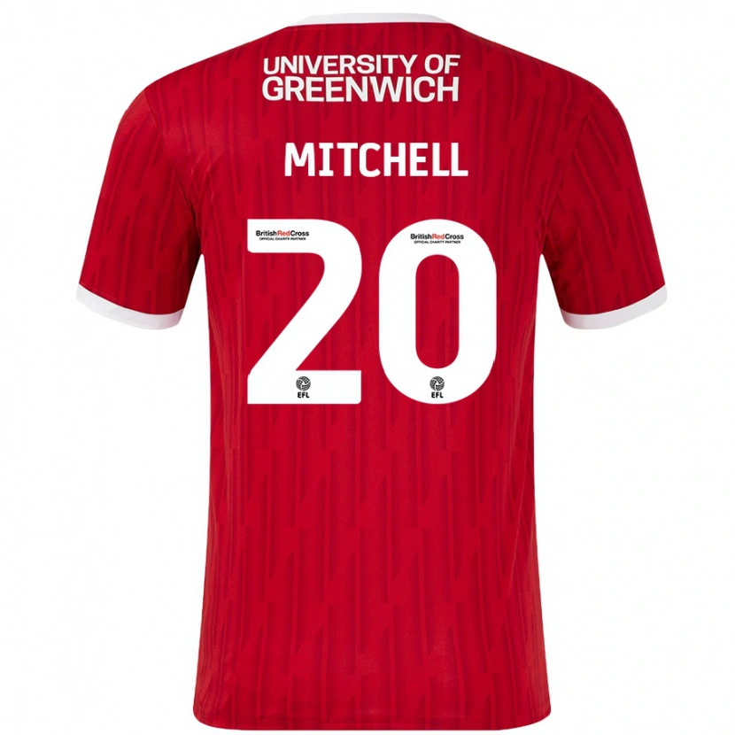 Danxen Hombre Camiseta Zach Mitchell #20 Rojo Blanco 1ª Equipación 2024/25 La Camisa México