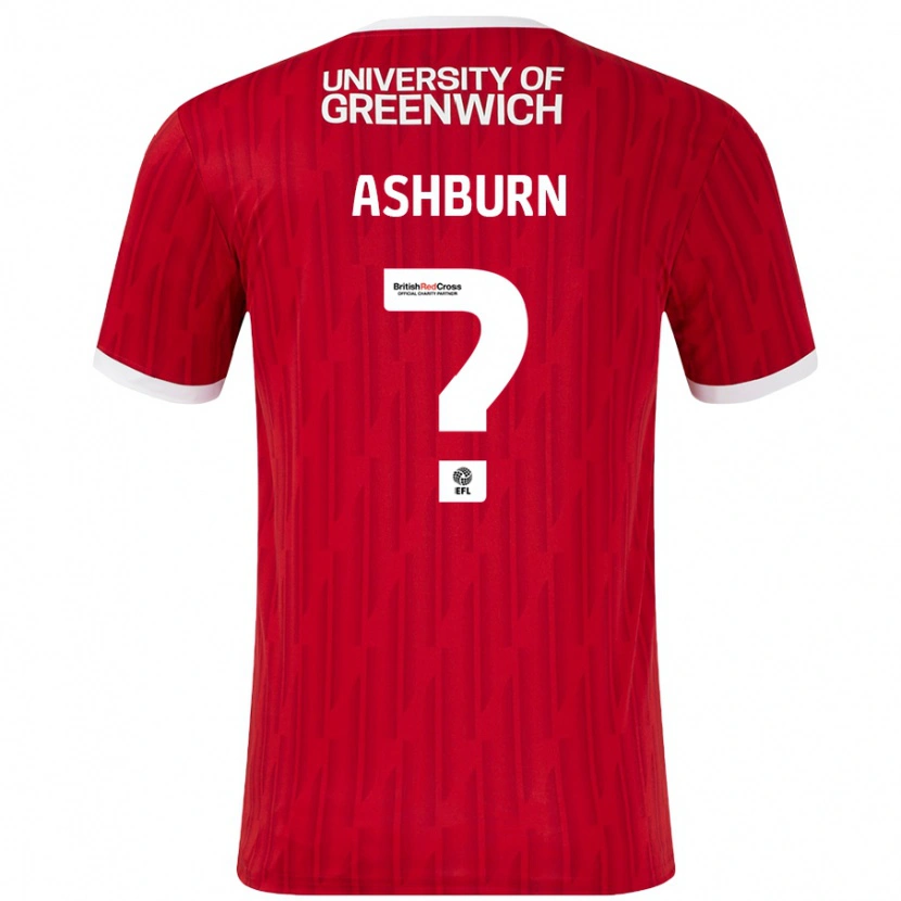 Danxen Hombre Camiseta Luke Ashburn #0 Rojo Blanco 1ª Equipación 2024/25 La Camisa México