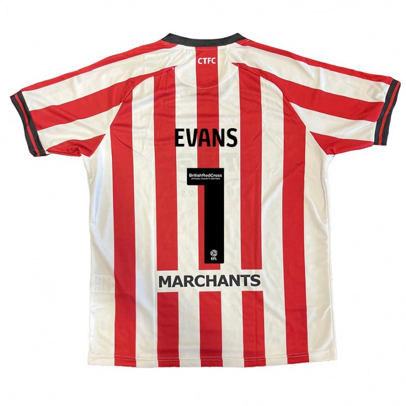 Danxen Hombre Camiseta Owen Evans #1 Rojo Blanco 1ª Equipación 2024/25 La Camisa México