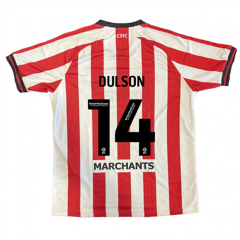 Danxen Hombre Camiseta Liam Dulson #14 Rojo Blanco 1ª Equipación 2024/25 La Camisa México