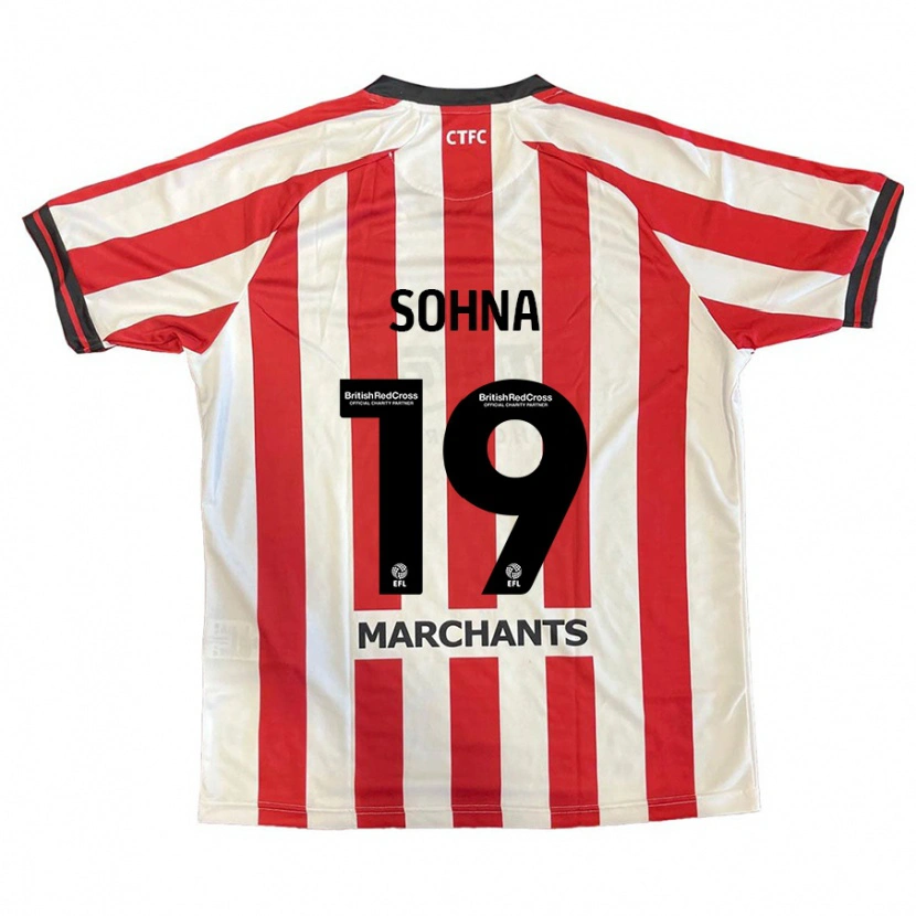 Danxen Hombre Camiseta Harrison Sohna #19 Rojo Blanco 1ª Equipación 2024/25 La Camisa México