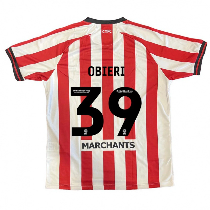 Danxen Hombre Camiseta Sopuruchukwu Obieri #39 Rojo Blanco 1ª Equipación 2024/25 La Camisa México