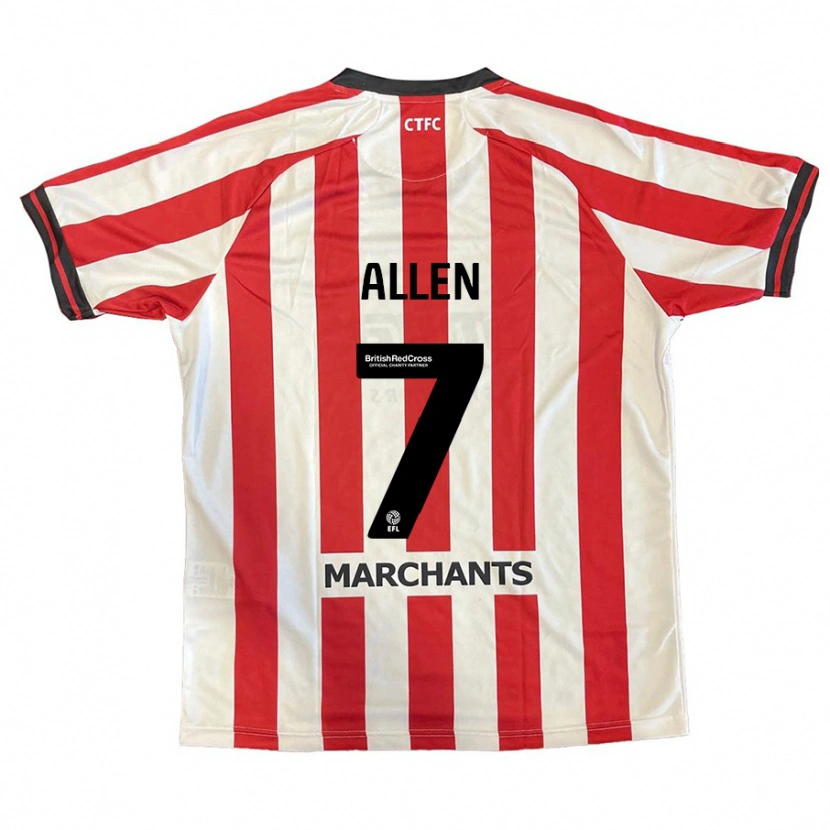 Danxen Hombre Camiseta Emily Allen #7 Rojo Blanco 1ª Equipación 2024/25 La Camisa México