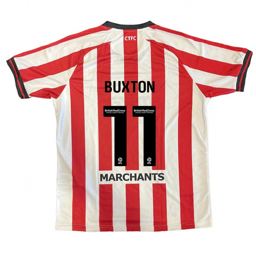 Danxen Hombre Camiseta Charlotte Buxton #11 Rojo Blanco 1ª Equipación 2024/25 La Camisa México