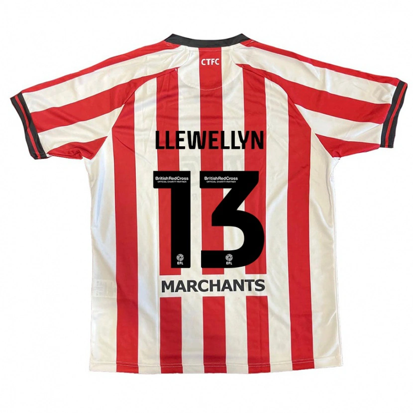 Danxen Hombre Camiseta Ffion Llewellyn #13 Rojo Blanco 1ª Equipación 2024/25 La Camisa México