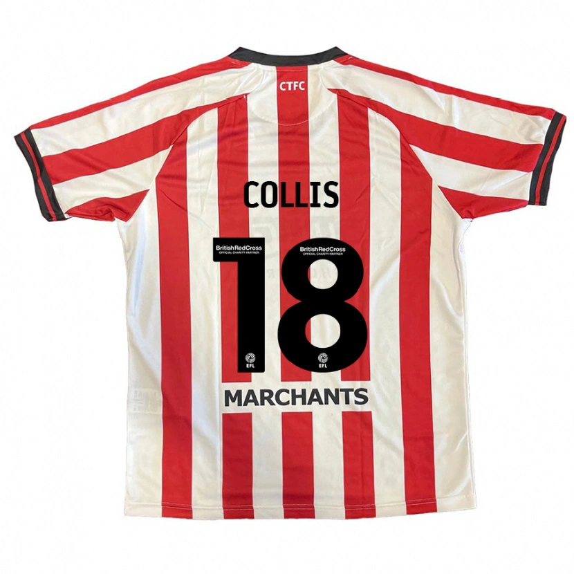 Danxen Hombre Camiseta Maisy Collis #18 Rojo Blanco 1ª Equipación 2024/25 La Camisa México