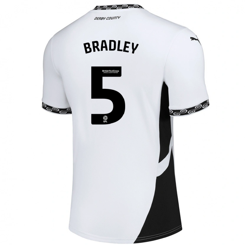 Danxen Hombre Camiseta Sonny Bradley #5 Blanco Negro 1ª Equipación 2024/25 La Camisa México