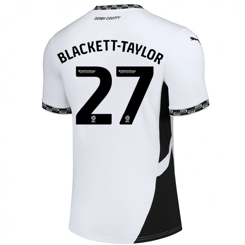 Danxen Hombre Camiseta Corey Blackett-Taylor #27 Blanco Negro 1ª Equipación 2024/25 La Camisa México