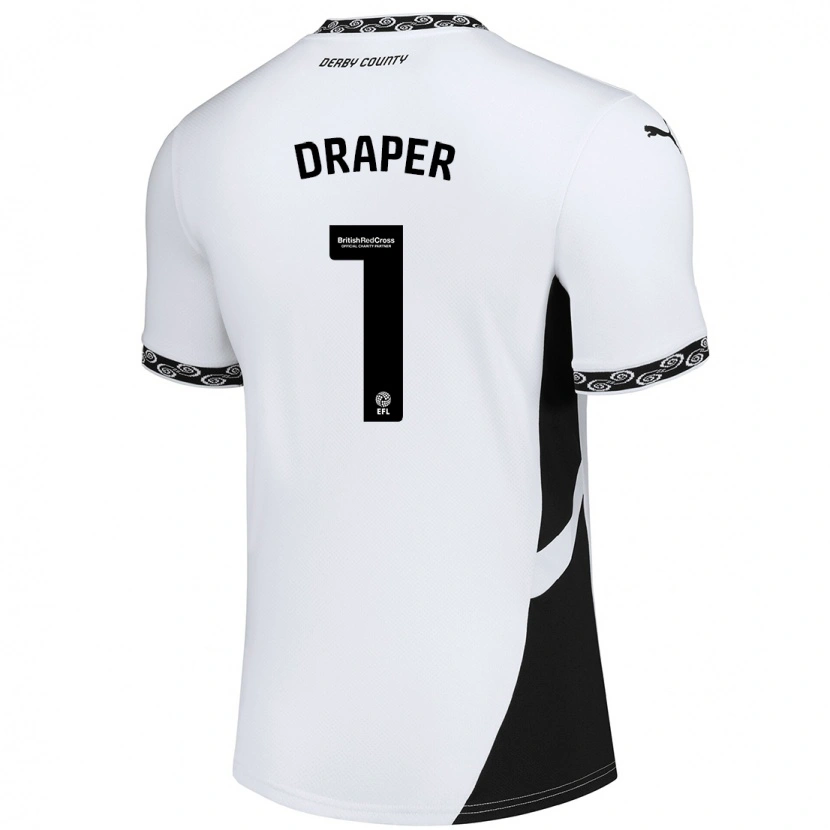 Danxen Hombre Camiseta Anna Draper #1 Blanco Negro 1ª Equipación 2024/25 La Camisa México
