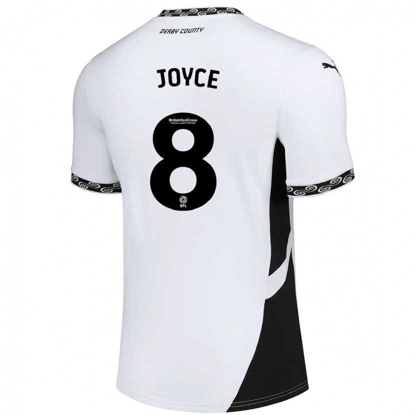 Danxen Hombre Camiseta Emily Joyce #8 Blanco Negro 1ª Equipación 2024/25 La Camisa México