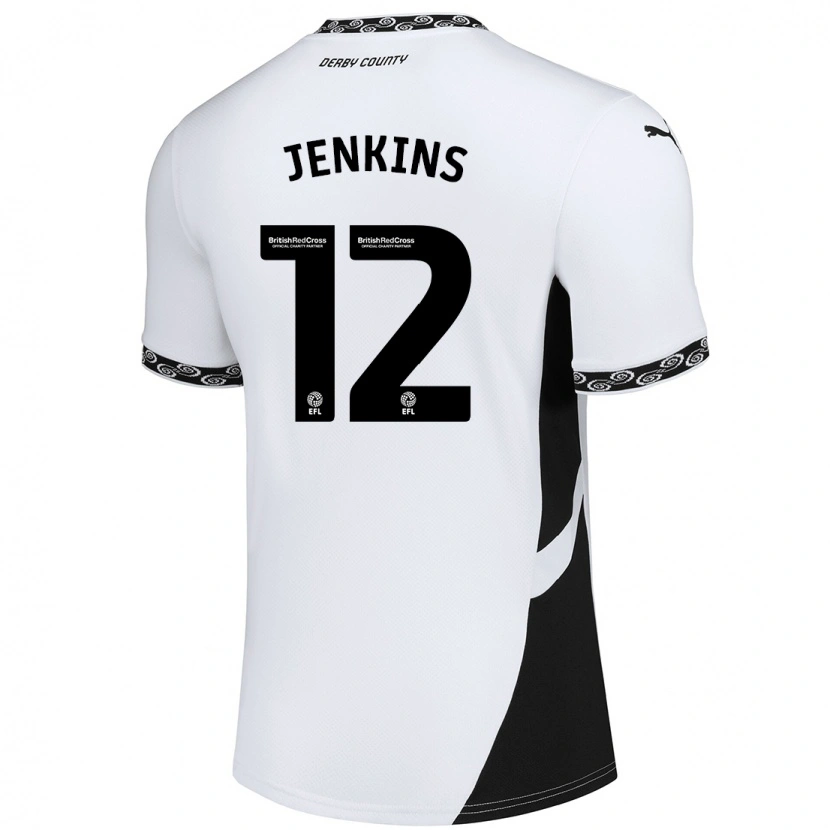 Danxen Hombre Camiseta Camille Jenkins #12 Blanco Negro 1ª Equipación 2024/25 La Camisa México