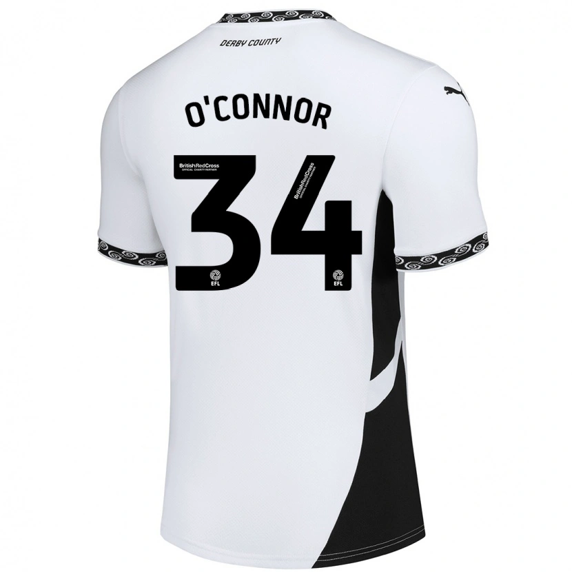 Danxen Hombre Camiseta Dolcie O'connor #34 Blanco Negro 1ª Equipación 2024/25 La Camisa México