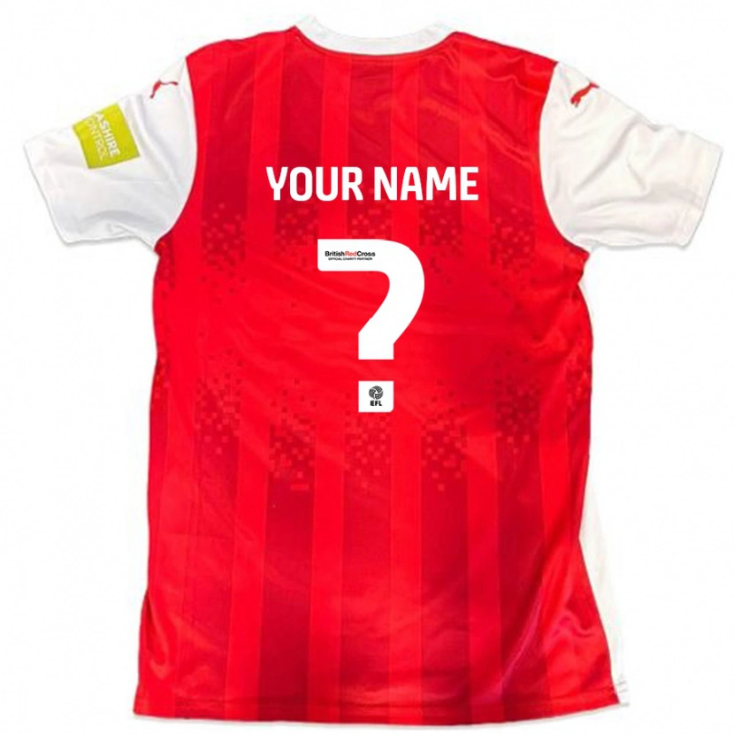 Danxen Hombre Camiseta Su Nombre #0 Rojo Blanco 1ª Equipación 2024/25 La Camisa México