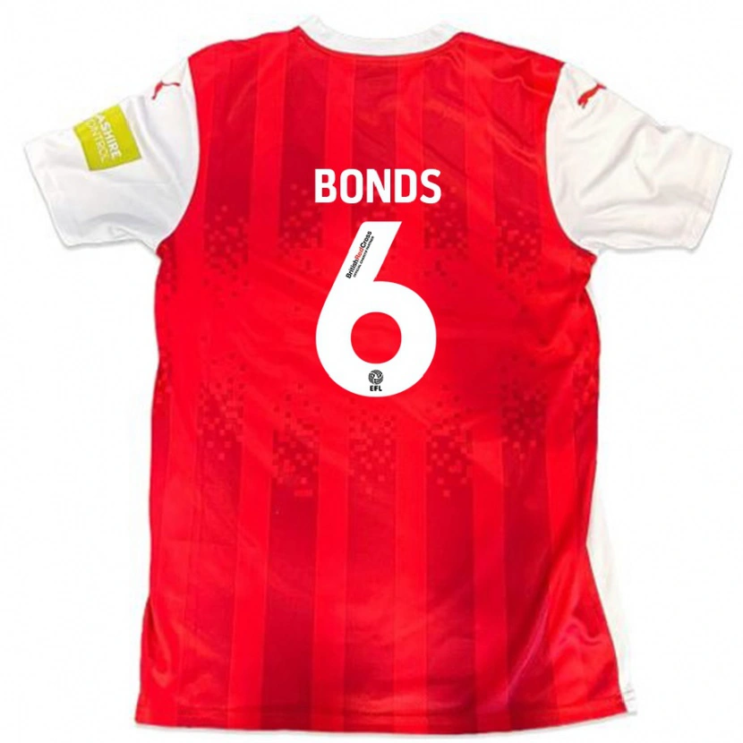 Danxen Hombre Camiseta Elliot Bonds #6 Rojo Blanco 1ª Equipación 2024/25 La Camisa México