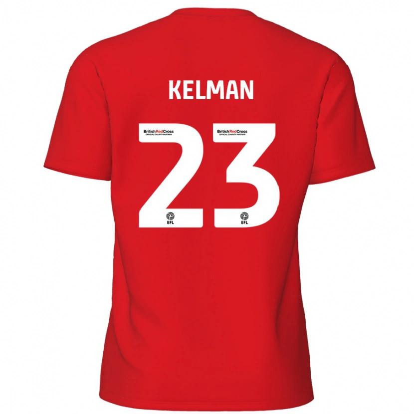 Danxen Hombre Camiseta Charlie Kelman #23 Rojo 1ª Equipación 2024/25 La Camisa México